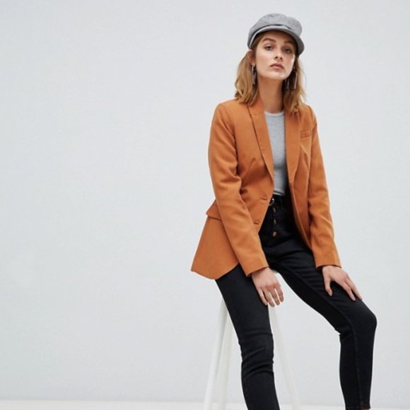 Stradivarius Cognac Brown Blazer XL - Picture 3 of 4